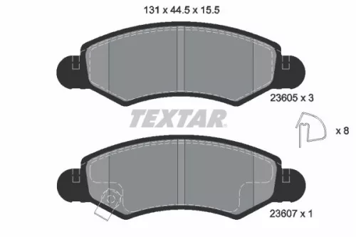 Textar Front Brake Pads Set For Chevrolet Holden Opel Subaru Suzuki Vauxhall Agi
