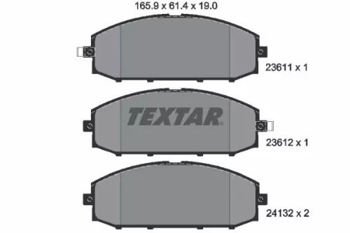 Textar Front Brake Pads Set For Nissan Patrol Gr