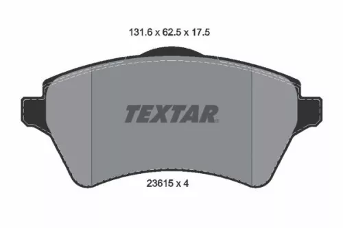 Textar Front Brake Pads Set For Land Rover Freelander