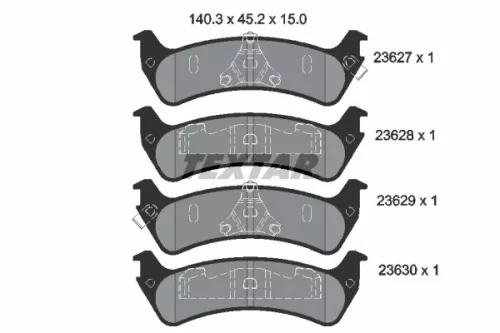 Textar Rear Brake Pads Set For Ford Australia Ford Usa Jeep Explorer Explorer Sp