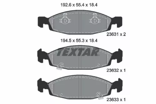 Textar Front Brake Pads Set For Jeep Cherokee Grand Cherokee