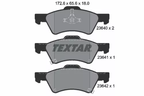 Textar Front Brake Pads Set For Chrysler Dodge Caravan Grand Caravan Ram Van Voy