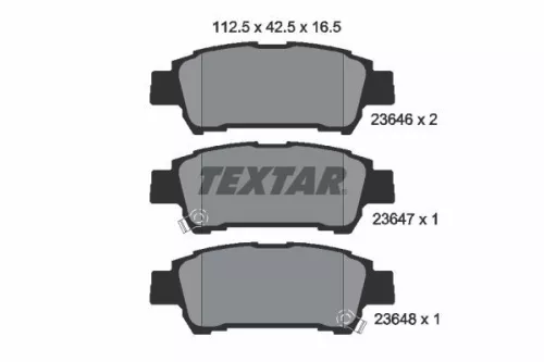 Textar Rear Brake Pads Set For Toyota Alphard Avensis Verso Isis Noah/voxy Previ