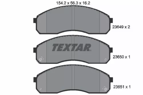 Textar Front Brake Pads Set For Kia Naza Besta Carnival Pregio Ria