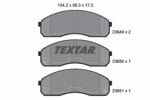 Textar Front Brake Pads Set For Kia Bongo K2500