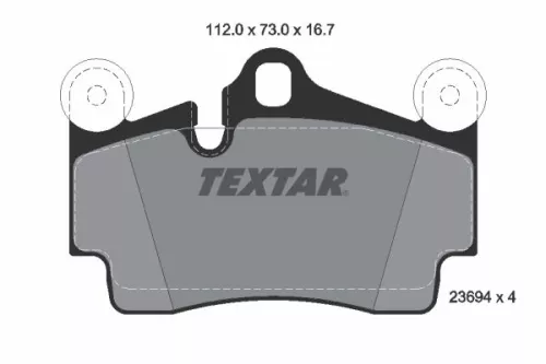 Textar Rear Brake Pads Set For Audi Porsche Vw Cayenne Q7 Touareg