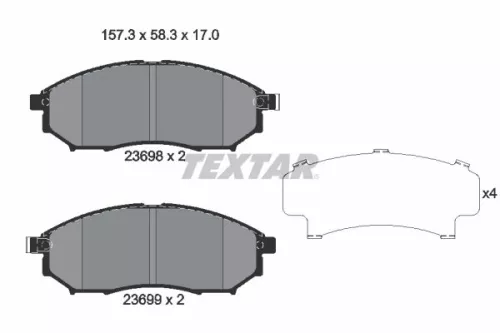 Textar Front Brake Pads Set For Infiniti Nissan Nissan (Dfac) Ex G M M35 M37 M45