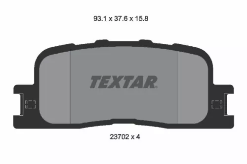 Textar Rear Brake Pads Set For Chery Lexus Toyota A5 Caldina Camry Cowin 3 E5 Ea