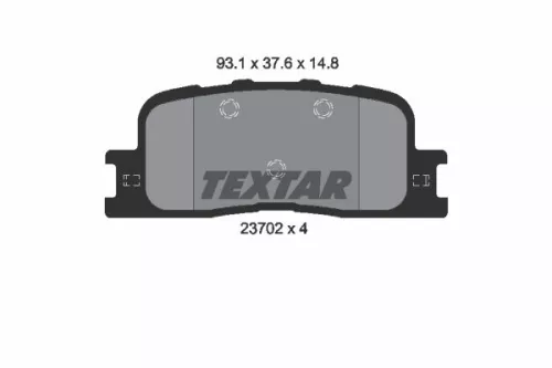 Textar Rear Brake Pads Set For Lexus Toyota Camry Es Highlander / Kluger