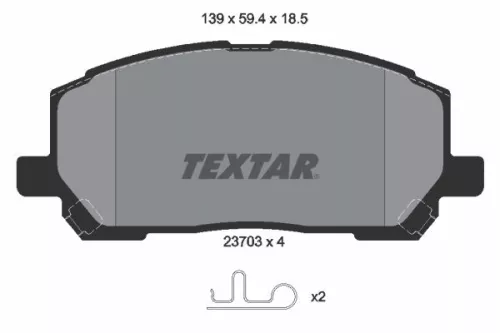 Textar Front Brake Pads Set For Lexus Toyota Highlander / Kluger Rx