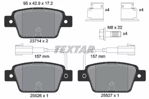 Textar Rear Brake Pads Set For Chrysler Fiat Lancia Bravo Bravo Van Delta Linea
