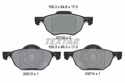 Textar Front Brake Pads Set For Honda Accord