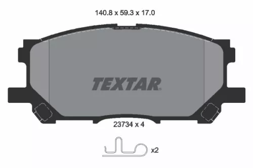 Textar Front Brake Pads Set For Huanghai Leopaard Lexus Toyota Cs10 Harrier Matt