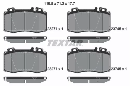 Textar Front Brake Pads Set For Mercedes Mercedes (Bbdc) C-class Clk Cls E-class