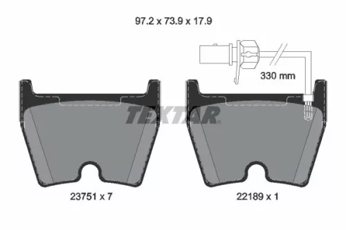 Textar Front Brake Pads Set For Audi A4 A5