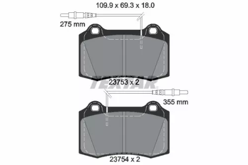 Textar Front Brake Pads Set For Peugeot 406