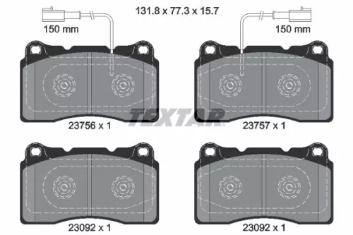 Textar Front Brake Pads Set For Alfa Romeo Giulietta