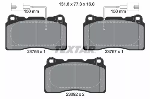 Textar Front Brake Pads Set For Alfa Romeo Giulietta