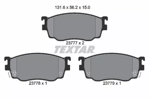 Textar Front Brake Pads Set For Gac Isuzu Mazda Zotye 626 Dmx5 Impulse Premacy T