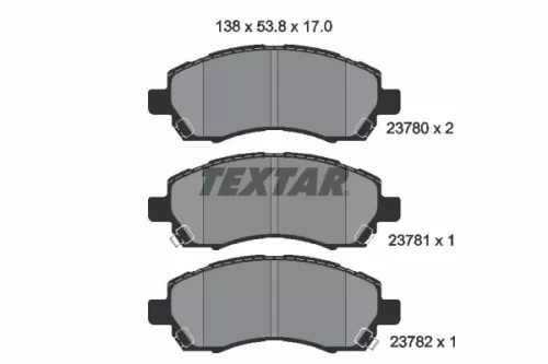Textar Front Brake Pads Set For Subaru Impreza Legacy