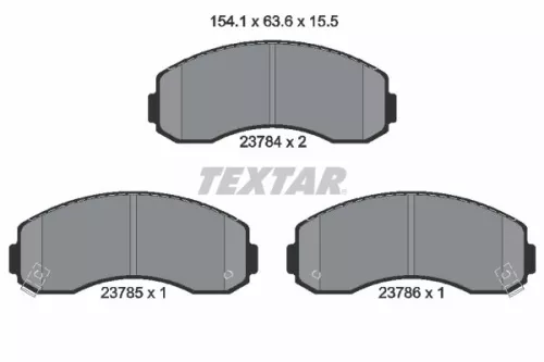 Textar Front Brake Pads Set For Asia Motors Ford Australia Kia Besta Bongo Econo
