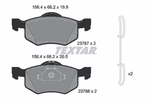 Textar Front Brake Pads Set For Ford Maverick