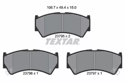 Textar Front Brake Pads Set For Suzuki Alto Baleno