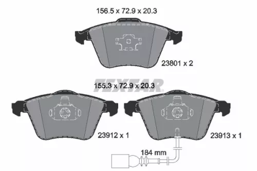 Textar Front Brake Pads Set For Audi Audi Skoda Vw A3 A6l Cc Eos Golf Passat Pas