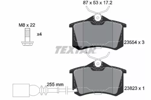 Textar Rear Brake Pads Set For Seat Vw Ibiza Lupo Polo Polo Playa