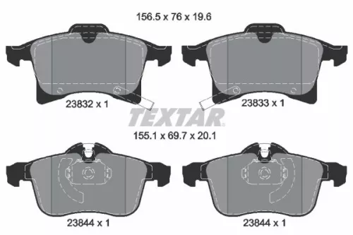 Textar Front Brake Pads Set For Chevrolet Holden Opel Saturn Subaru Vauxhall Ast