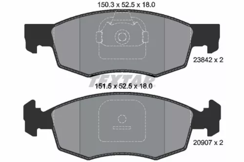 Textar Front Brake Pads Set For Fiat Argo Cronos Doblo Grand Siena