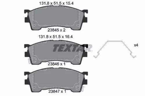 Textar Front Brake Pads Set For Eunos Ford Australia Ford Usa Haima Mazda 3 323 