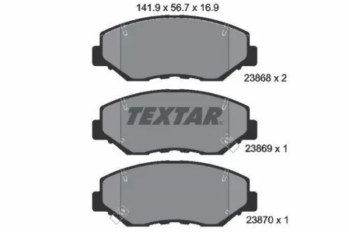 Textar Front Brake Pads Set For Acura Honda Honda (Dongfeng) Accord Civic Cr-v E