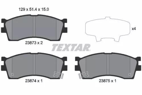 Textar Front Brake Pads Set For Kia Timor Carens Cerato Clarus Elan Rio Roadster