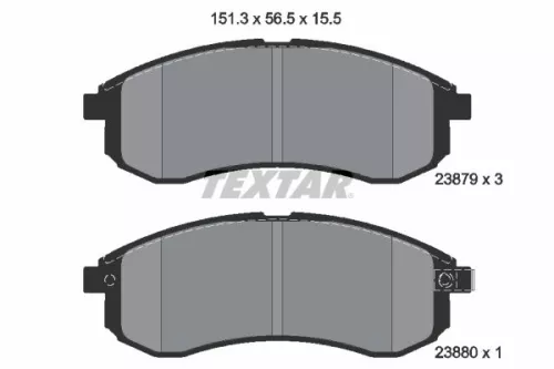 Textar Front Brake Pads Set For Mitsubishi L200