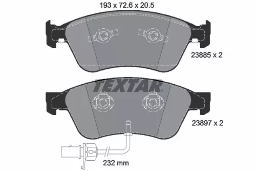 Textar Front Brake Pads Set For Audi A6 A8