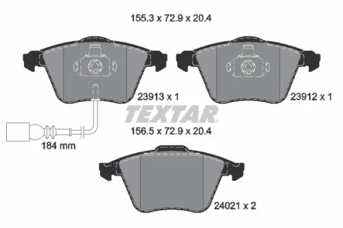 Textar Front Brake Pads Set For Audi Seat Vw A3 Golf Leon Scirocco Tt