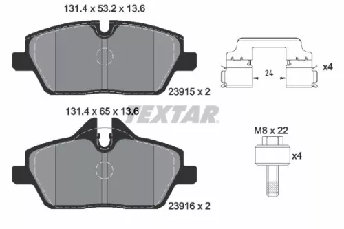 Textar Front Brake Pads Set For Bmw I3