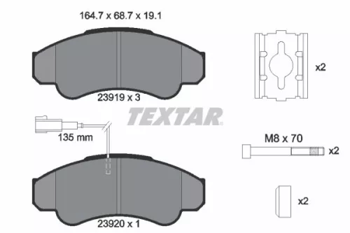 Textar Front Brake Pads Set For Citroën Fiat Peugeot Boxer Ducato Jumper
