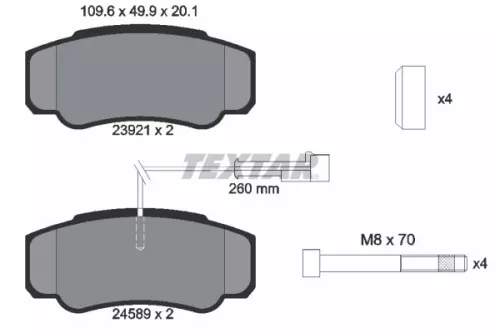 Textar Rear Brake Pads Set For Nissan Renault Trucks Cabstar Maxity Nt400 Cabsta
