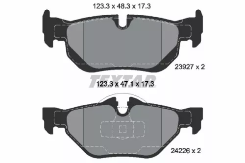 Textar Rear Brake Pads Set For Bmw Zinoro 1 1e 3 3 Series X1