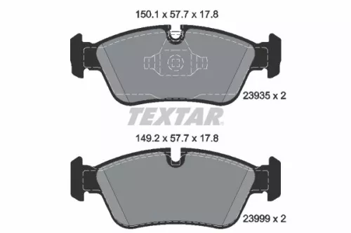 Textar Front Brake Pads Set For Bmw 1 3 Series