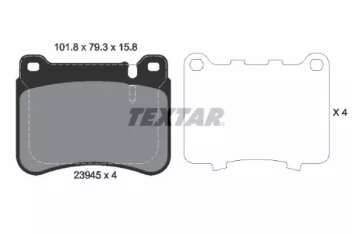 Textar Front Brake Pads Set For Mercedes C-class Clc-class Clk Slk