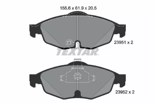 Textar Front Brake Pads Set For Chrysler Dodge Cirrus Sebring Stratus