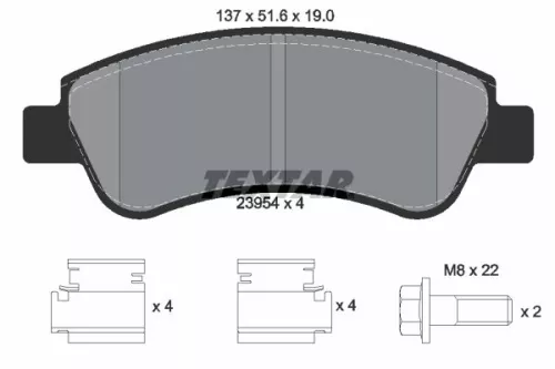 Textar Front Brake Pads Set For Citroën Ds Fengshen Fiat Foton Opel Peugeot Peug