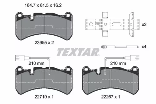 Textar Front Brake Pads Set For Alfa Romeo Maserati Giulia Grecale Stelvio