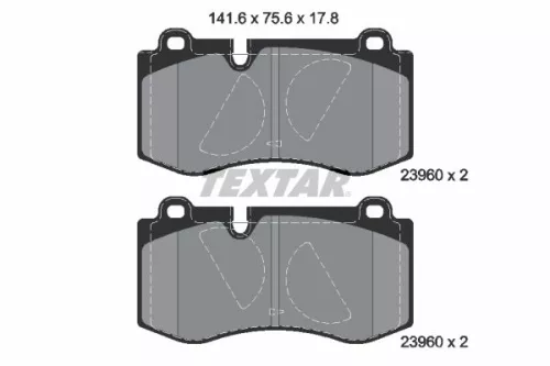 Textar Front Brake Pads Set For Brabus Mercedes 38s Cls E-class S-class Sl