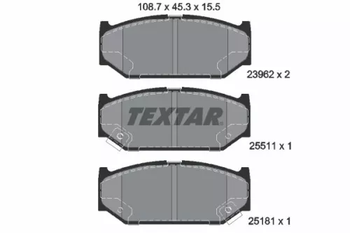Textar Front Brake Pads Set For Suzuki Suzuki (Changan) Alivio Dzire Splash Swif