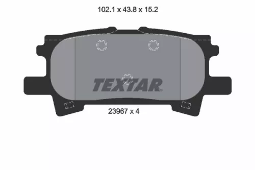 Textar Rear Brake Pads Set For Lexus Toyota Harrier Highlander / Kluger Rx