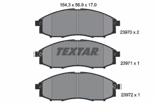Textar Front Brake Pads Set For Baic-orv Dongfeng (Dfac) Nissan Bj40 Navara Nava